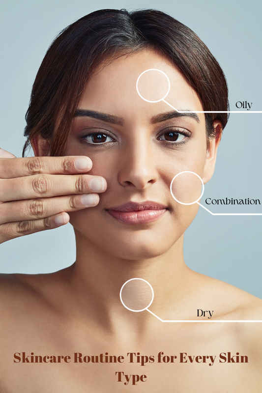 Women showing off the three different skin types: Oily, Dry and combination skin